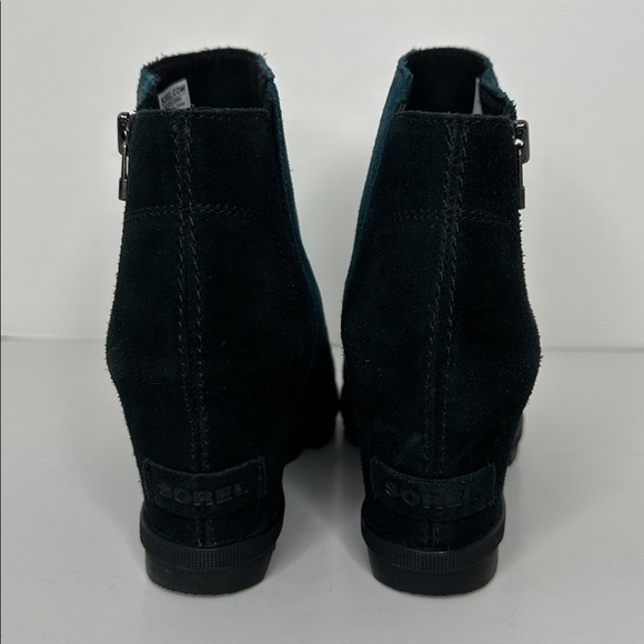 Sorel Joan of Arctic Wedge II Side Zip Boots Blue Suede Womens Size US 9 EU 40 - Picture 8 of 14